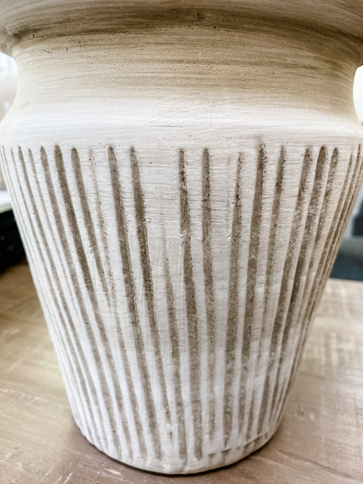 Etched Ceramic Vase