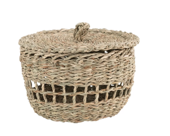 Mini Seagrass Basket with Lid